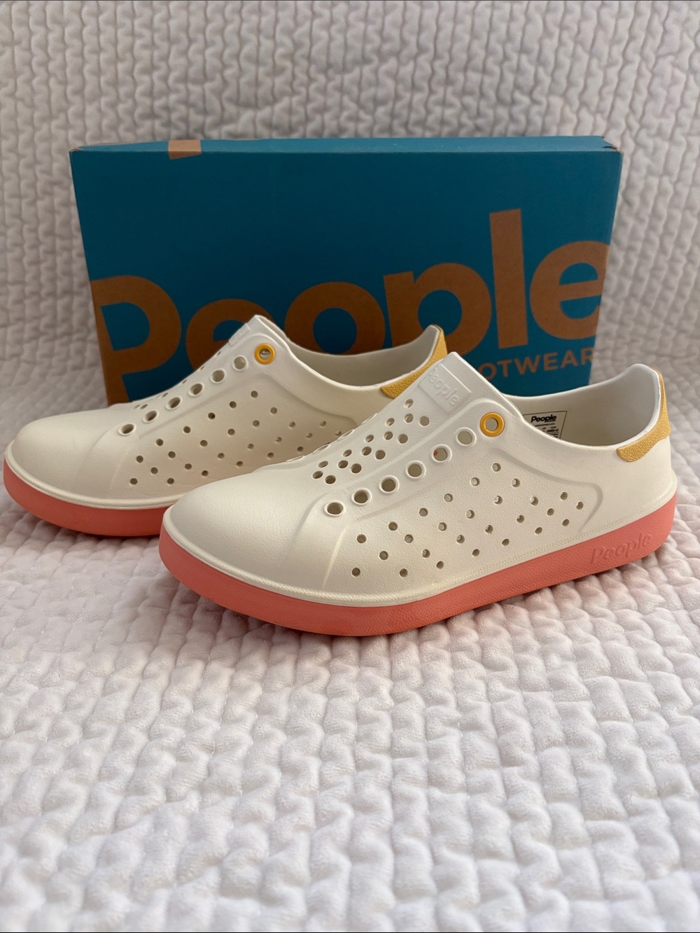 People Footwear Slip On Ace Sneaker in Picket White, Terra Cotta and Sand Dune